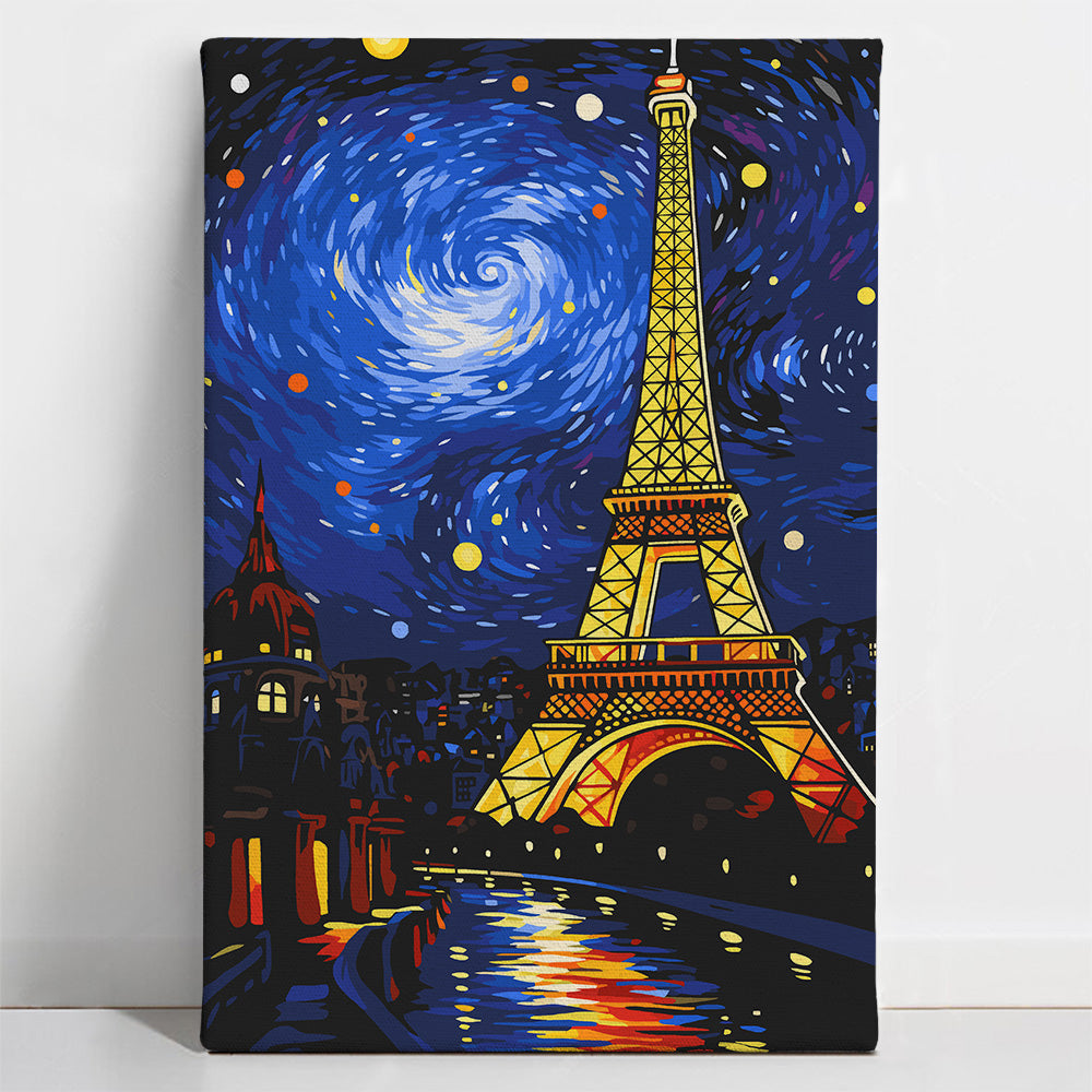 Starry Eiffel Tower Paint By Numbers Kit