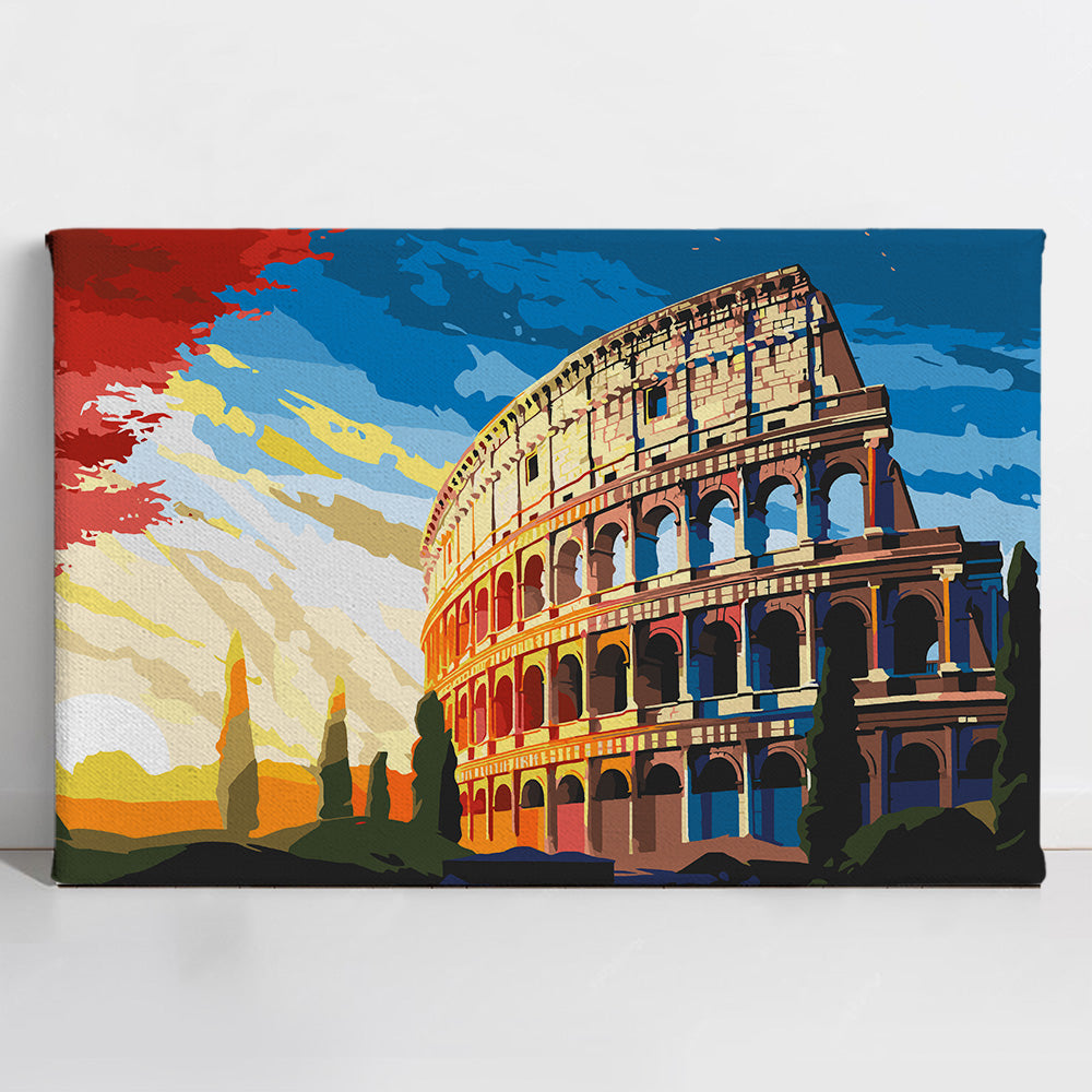 Colosseum of Rome at Dusk Paint By Numbers Kit
