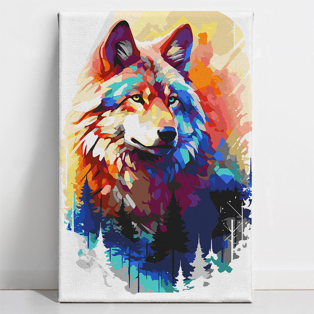 UPaint Majestic Wolf Paint By Numbers Kit