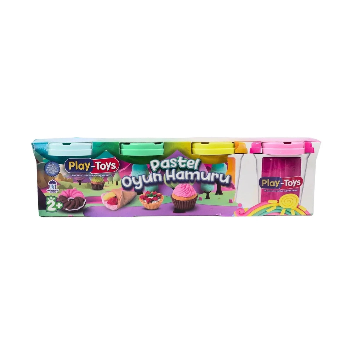Pastel Play Dough 4x100GR by TOY-FUN