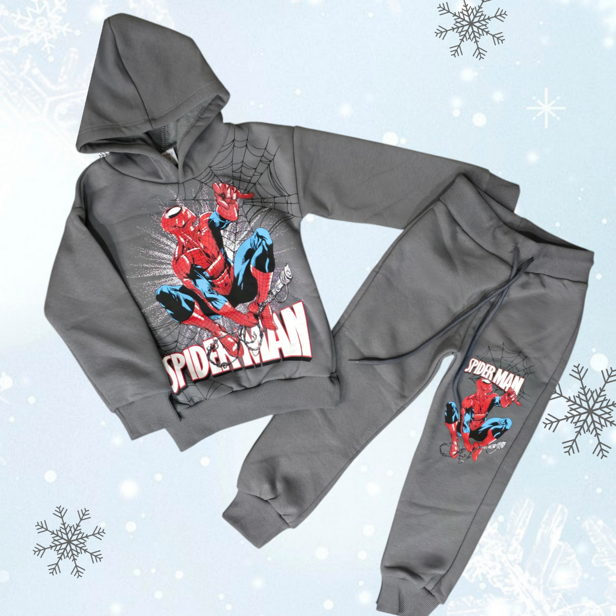Kids’ Spider-Man Warm Fleece Outfit Set / 5–10Y
