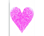 Pink Heart Digital Print Canvas