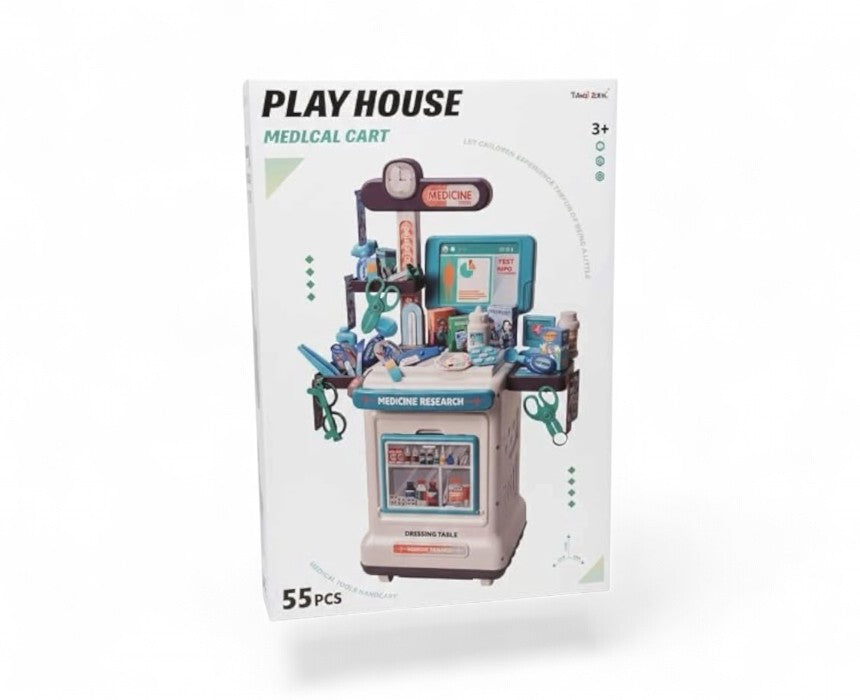 Play House Medical Cart Toy Set 55-Piece