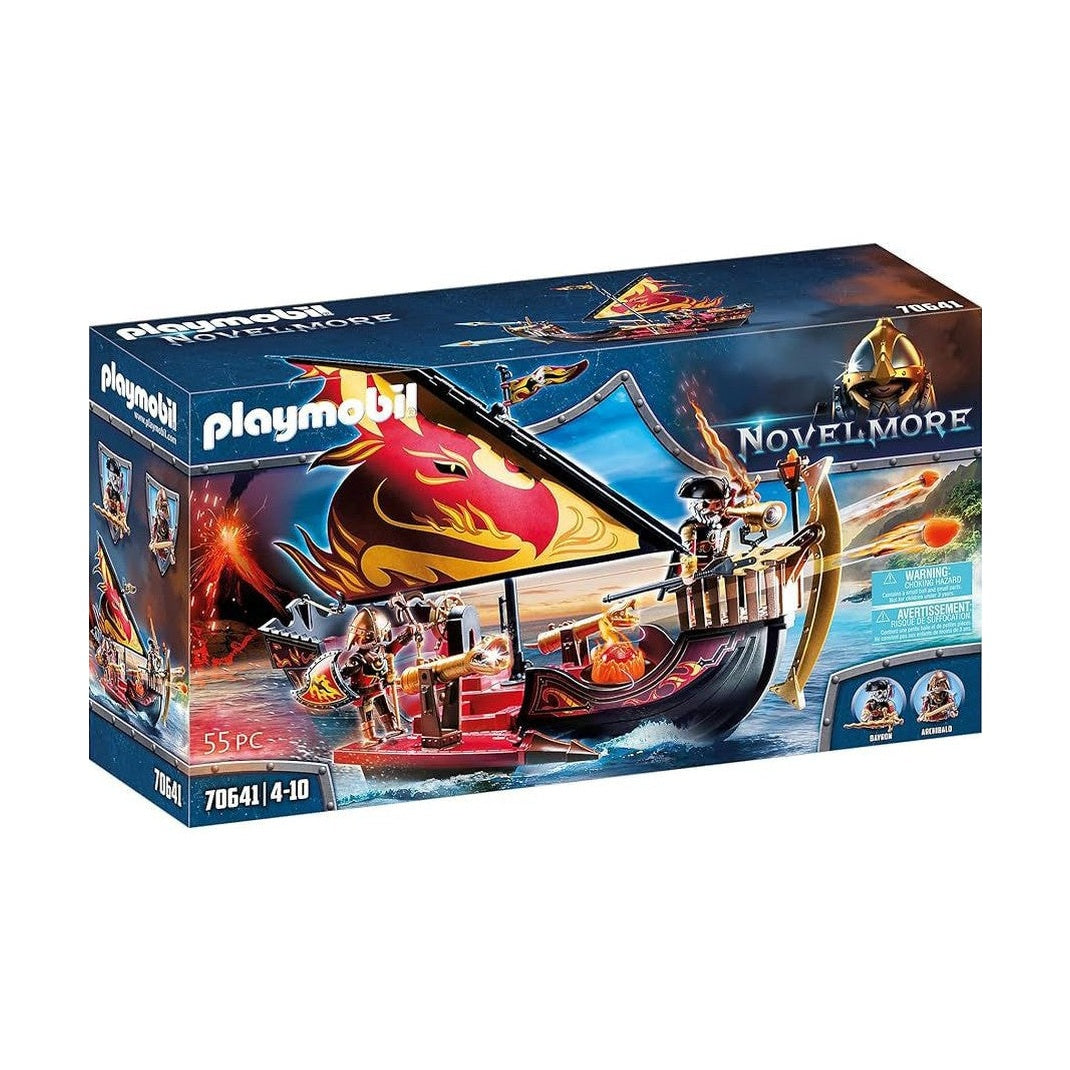Playmobil Novelmore Knights Burnham Raiders Fire Ship Floating (70641) by Playmobil