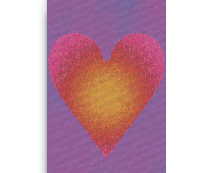Purple Heart Digital Print Canvas
