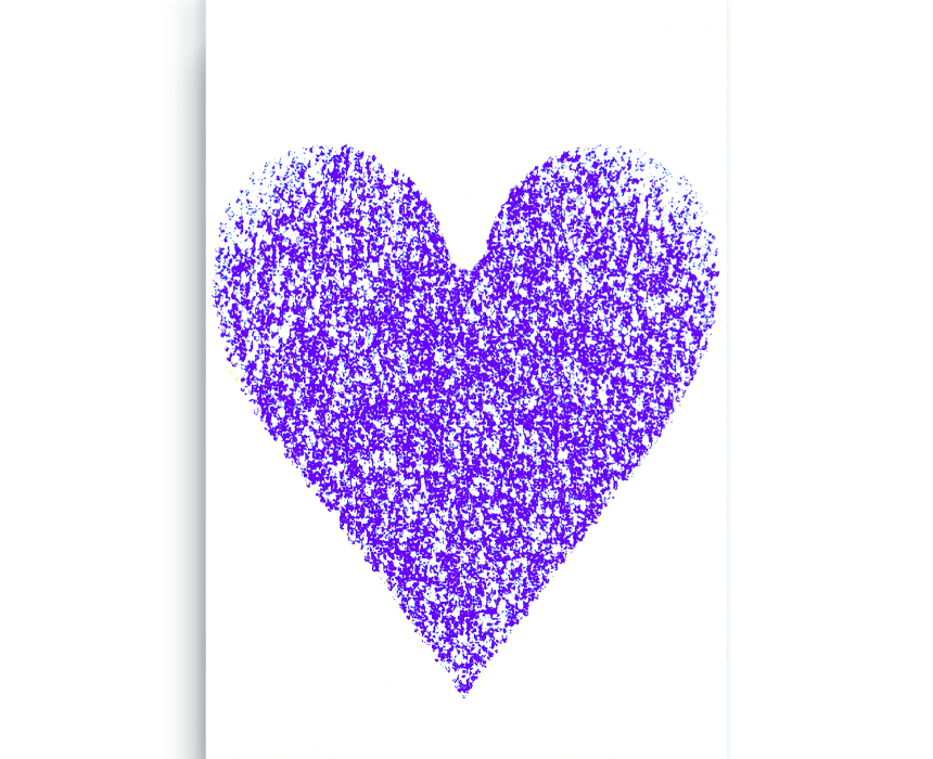 Purple Heart Digital Print Canvas