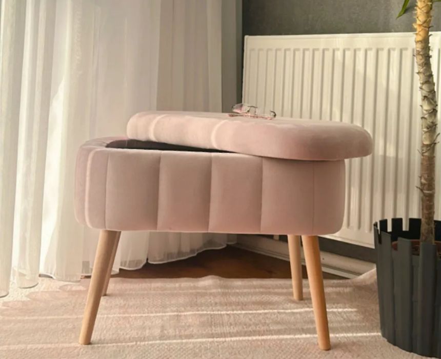 Storage Pouf in Pink