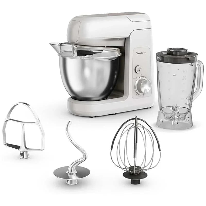 Kitchen Machine Charlotte – 1100W, 4.6L + Accessories Cake Mixer Kitchen Machine Charlotte – 1100W, 4.6L + Accessories Kitchen Machine Charlotte – 1100W, 4.6L + Accessories Moulinex