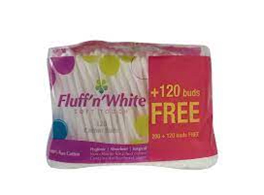 Fluff'N White Cotton Buds Ziplock
