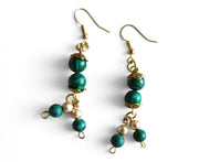 Malachite Bead Earrings