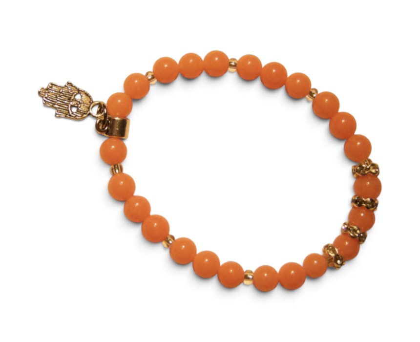 Natural 6mm Rose Jade Bracelet