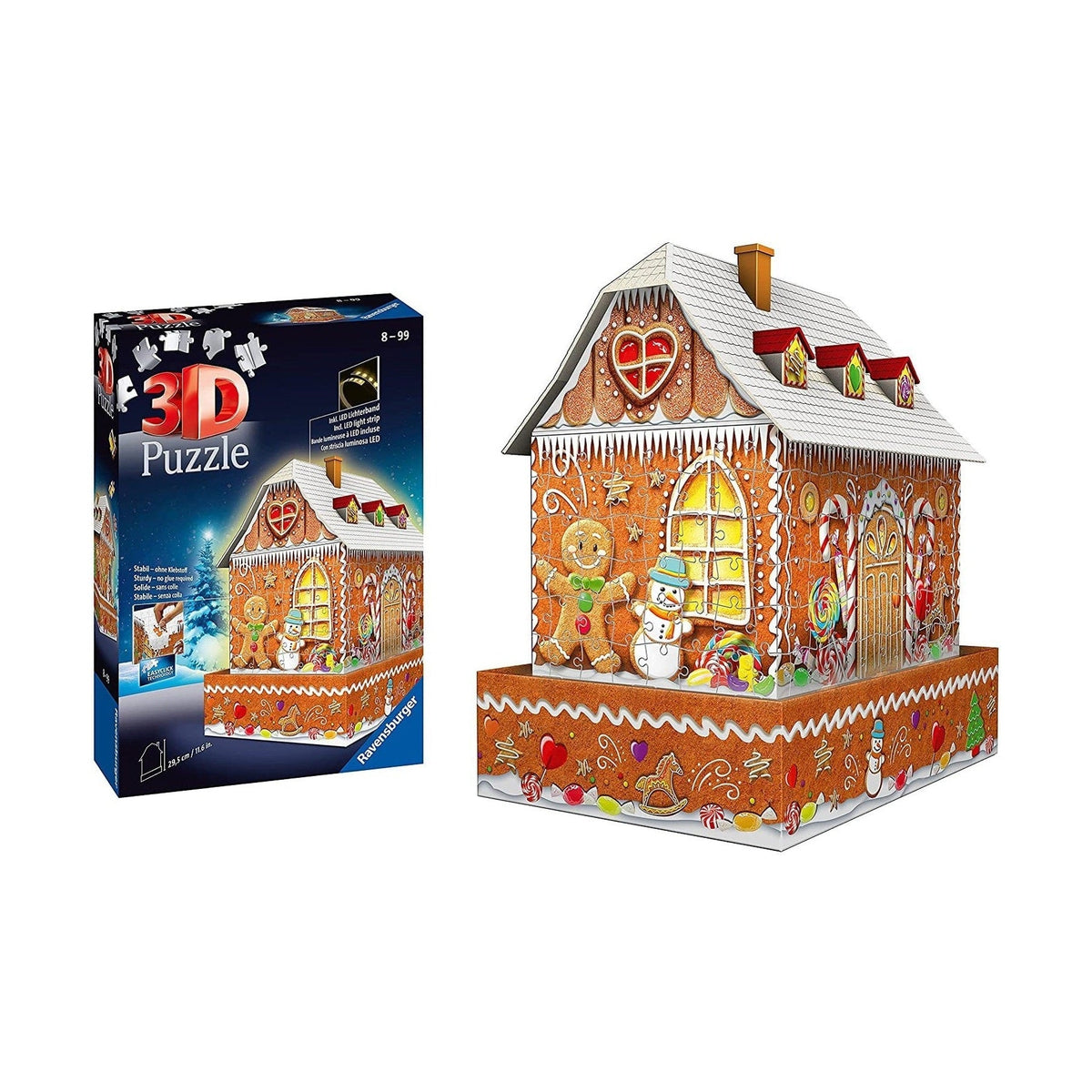 Ravensburger - 3D Gingerbread House with Lights by Ravensburger