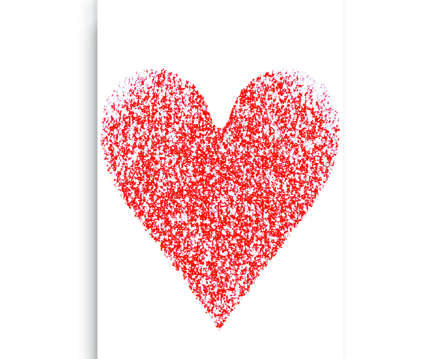 Red Heart Digital Print Canvas