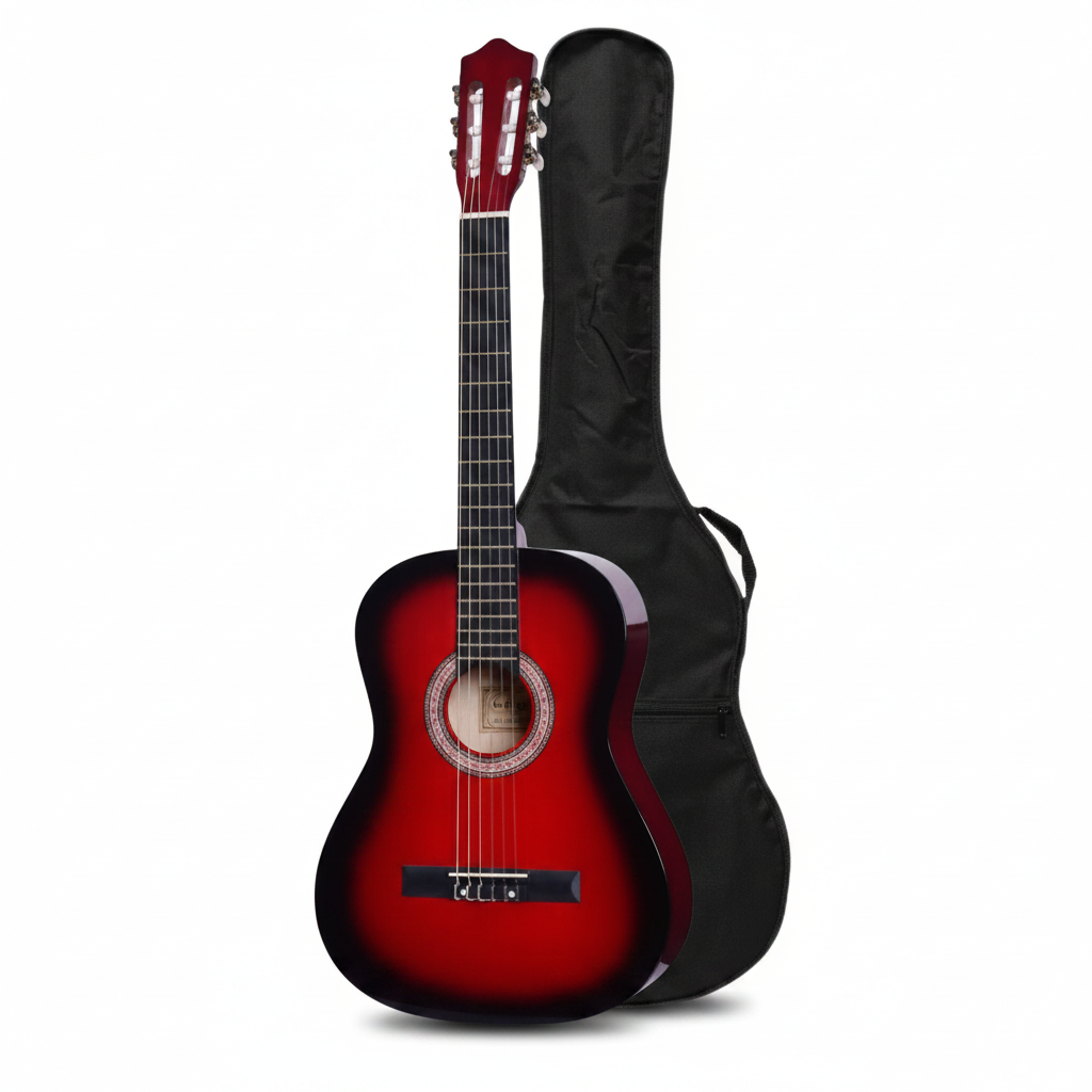 Classical Guitar MB39 Red with Bag 39"
