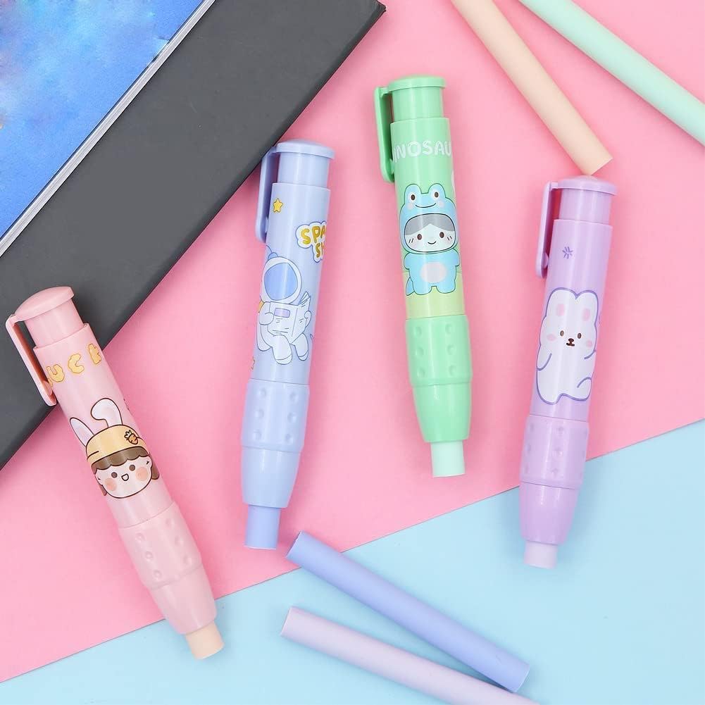Retractable Pen Shaped Eraser Set