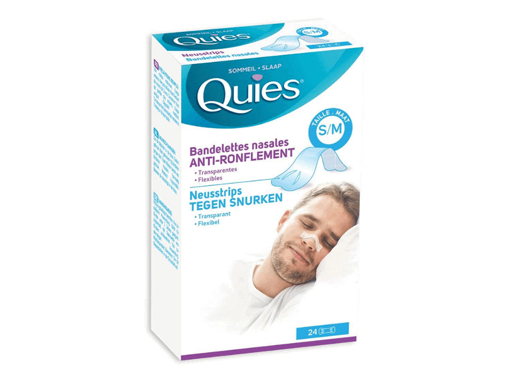 Quies Anti Snoring Nasal Strips Small Medium 24 Pieces