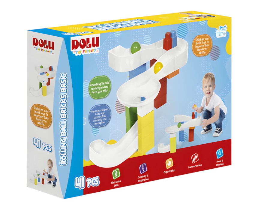 Toddler Rolling Ball Track Blocks