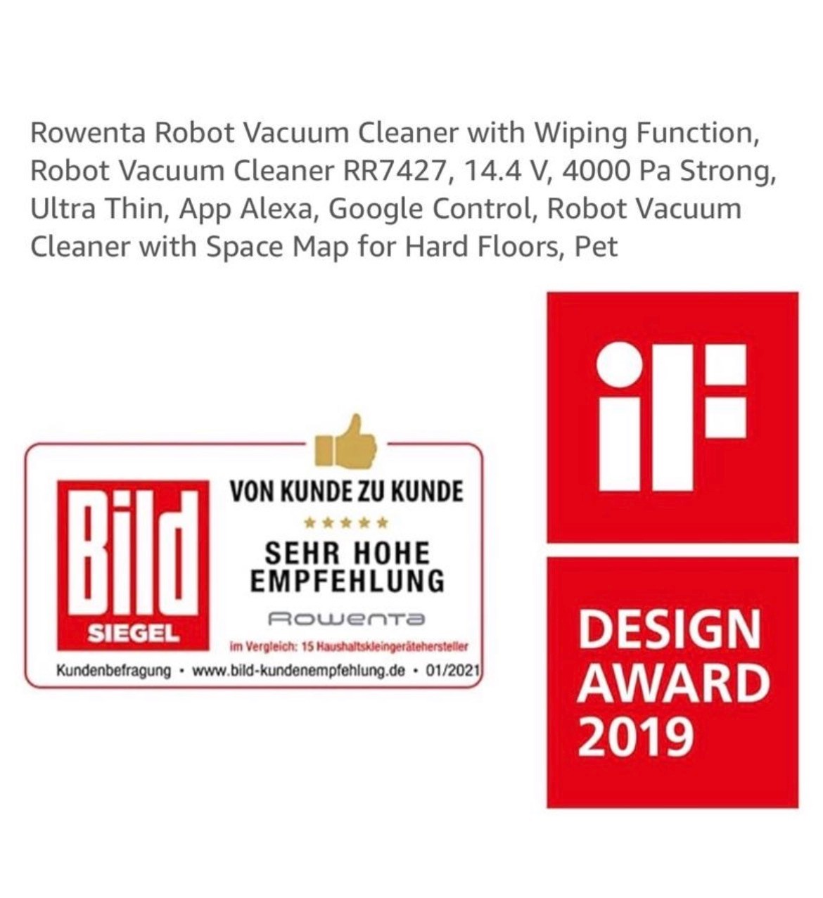 Rowenta Robot Vacuum Cleaner