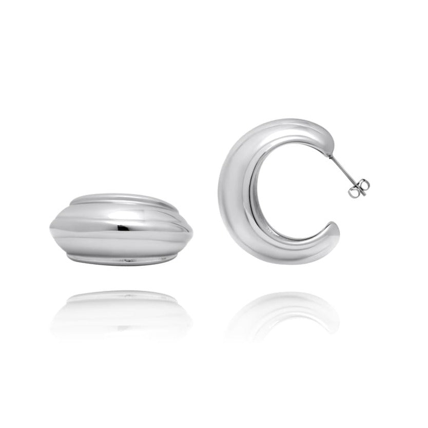 Big Croissant Hoops Earrings