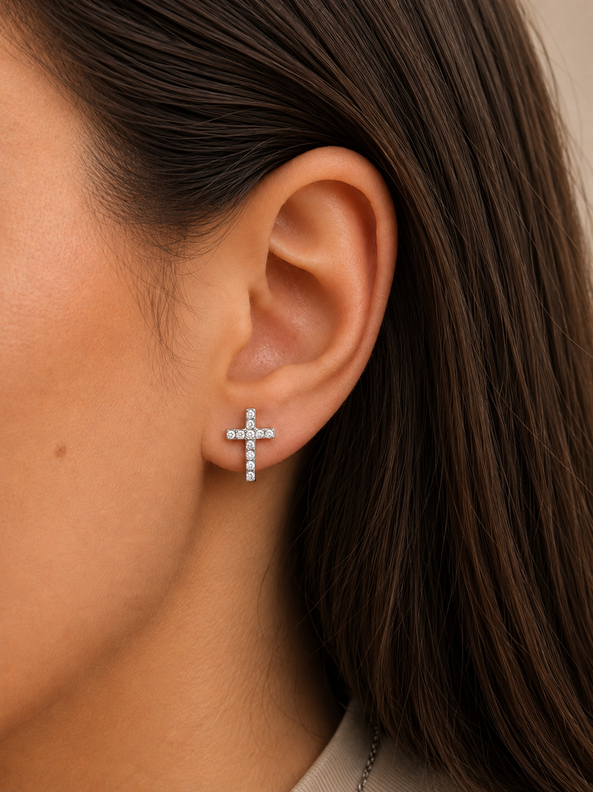 Cross Stud Earrings