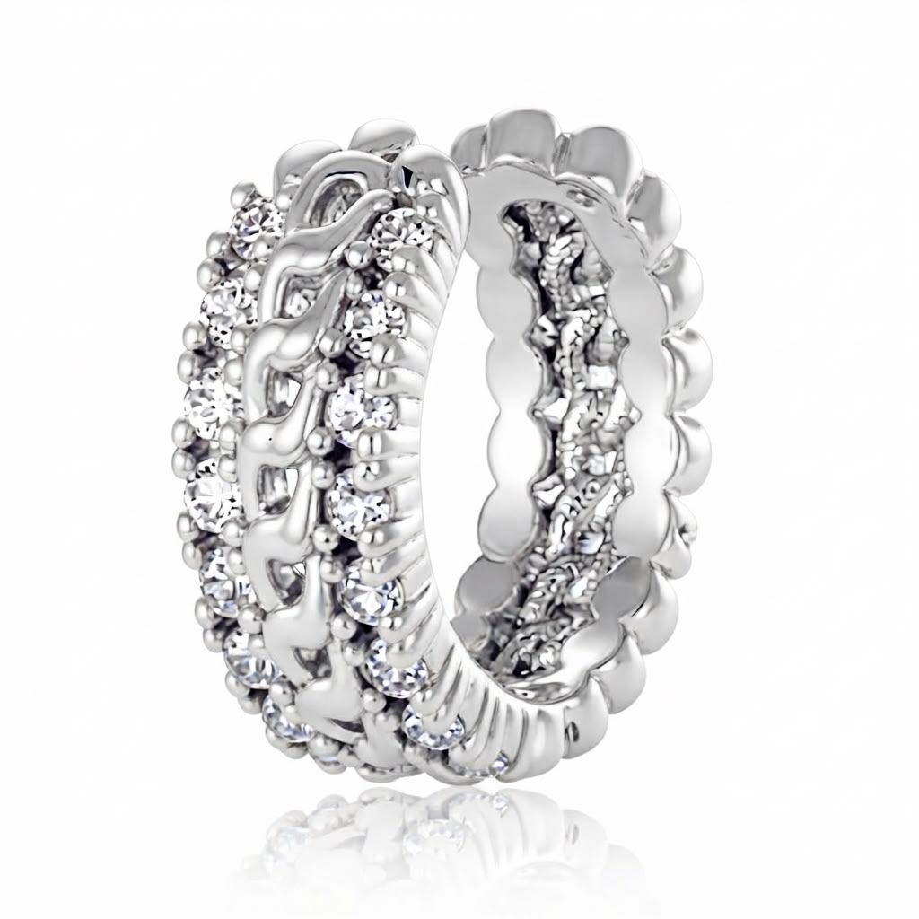 Nova 2 Sided Ear Cuff Silver - 1 Piece