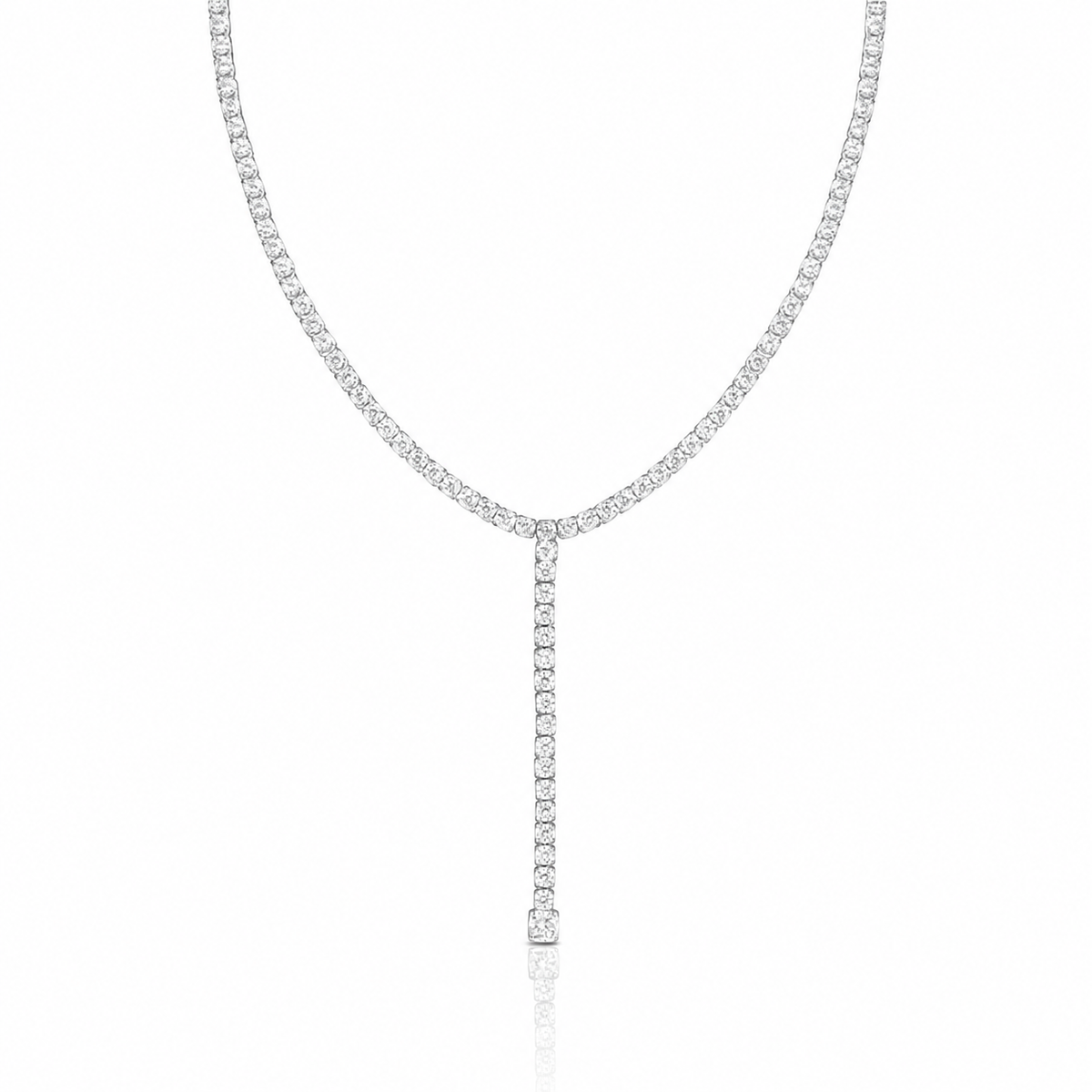 Long Luxurious Tennis Necklace