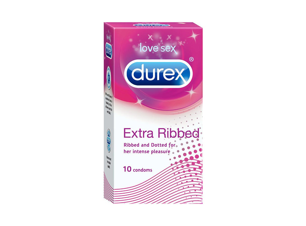 Durex Extra Ribbed Condoms 10 Pieces