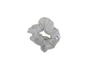 Upcycled White Scrunchie with White Lace