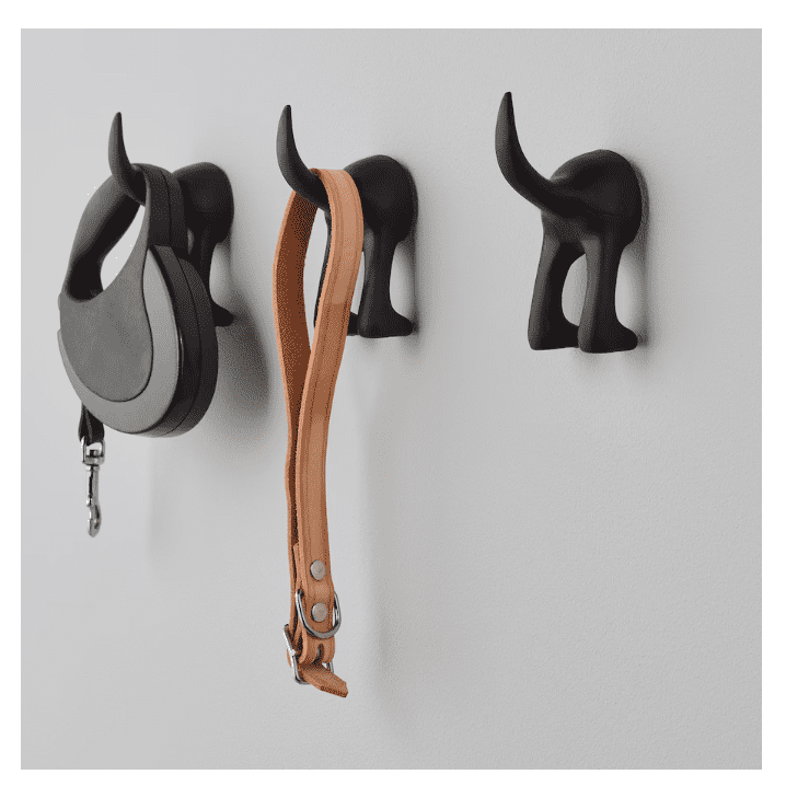 IKEA Hook Dog Miniature Rubber Black