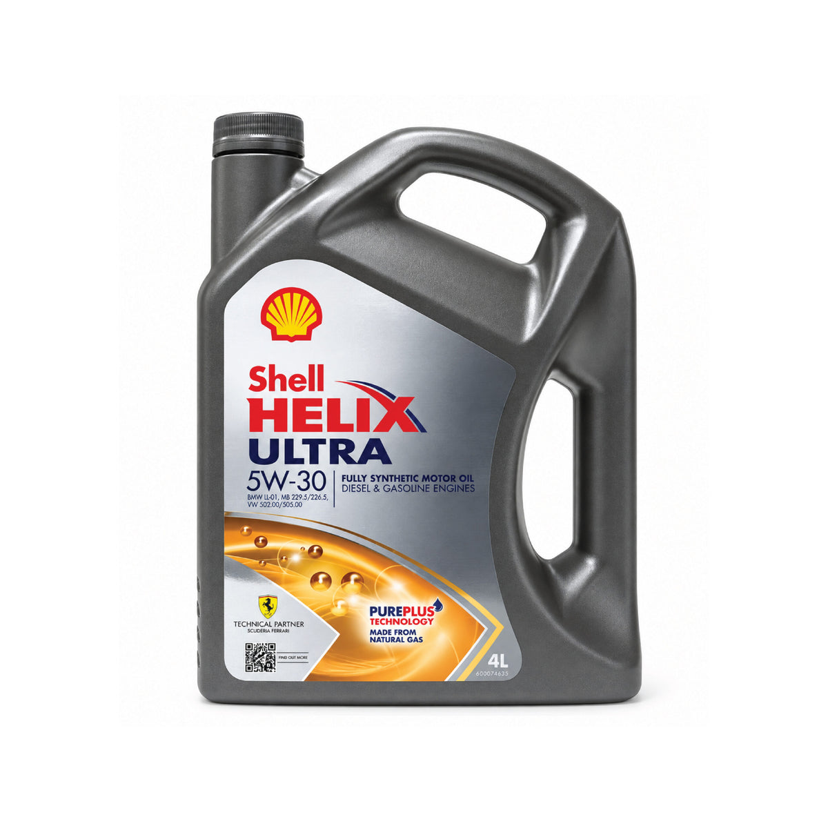 Shell Helix Ultra 5W30 Fully Synthetic Motor Oil Diesel & Gasoline Engines -4L-made in Germany
