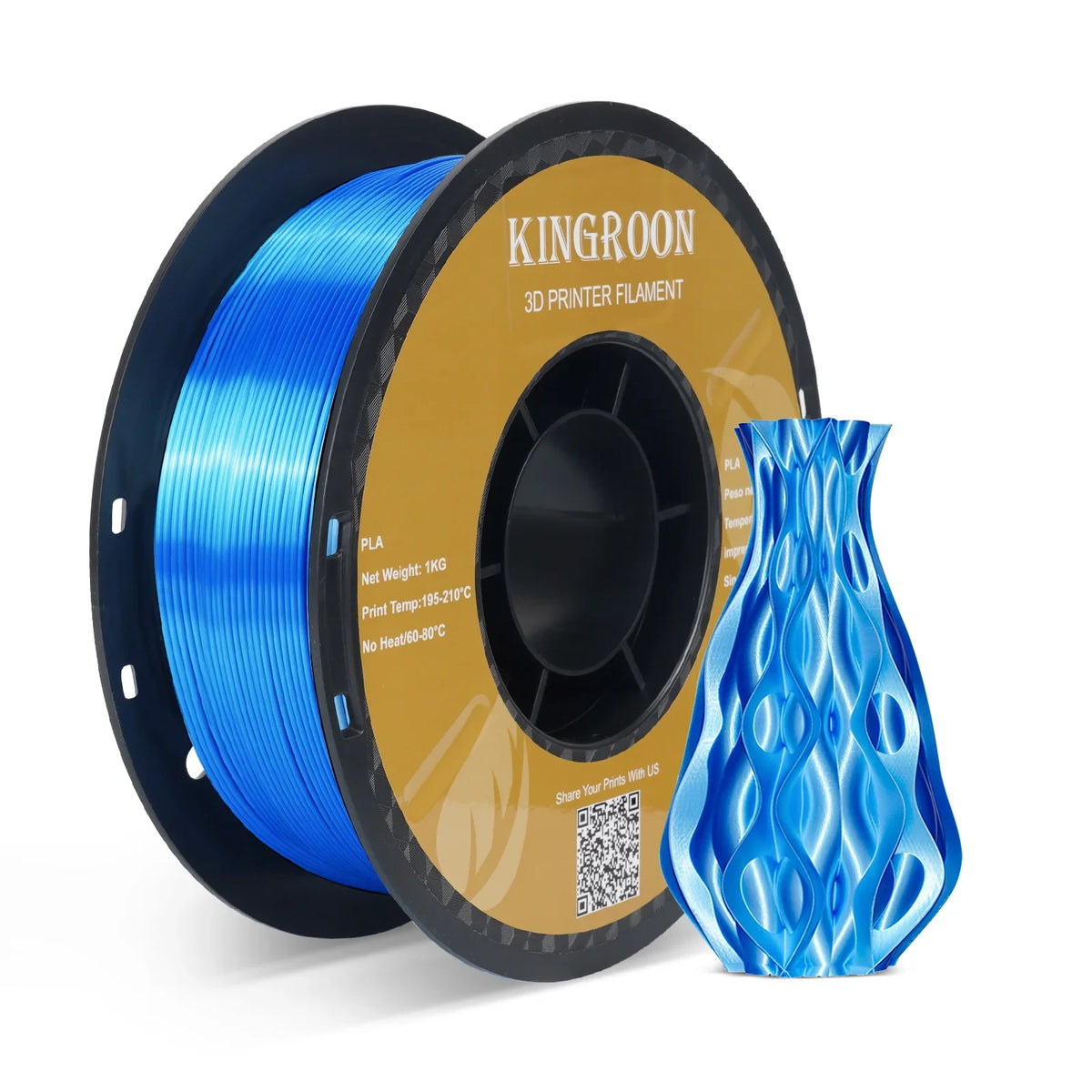 Kingroon PLA Silk Filament Blue