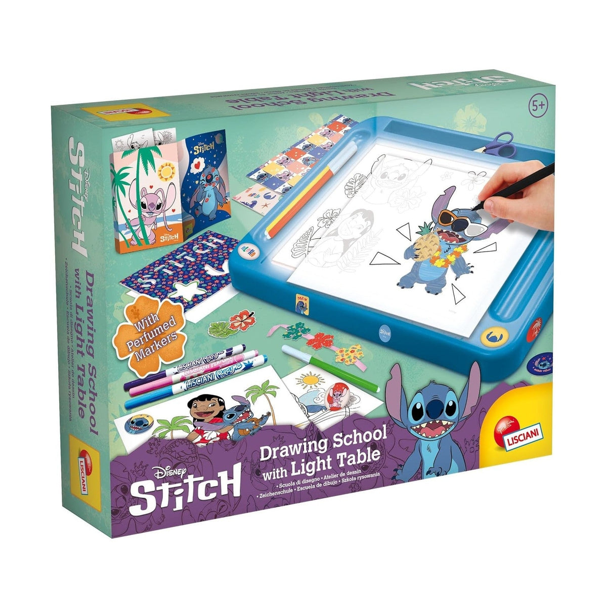 STITCH DRAWING SCHOOL WITH LIGHT TABLE by Lisciani
