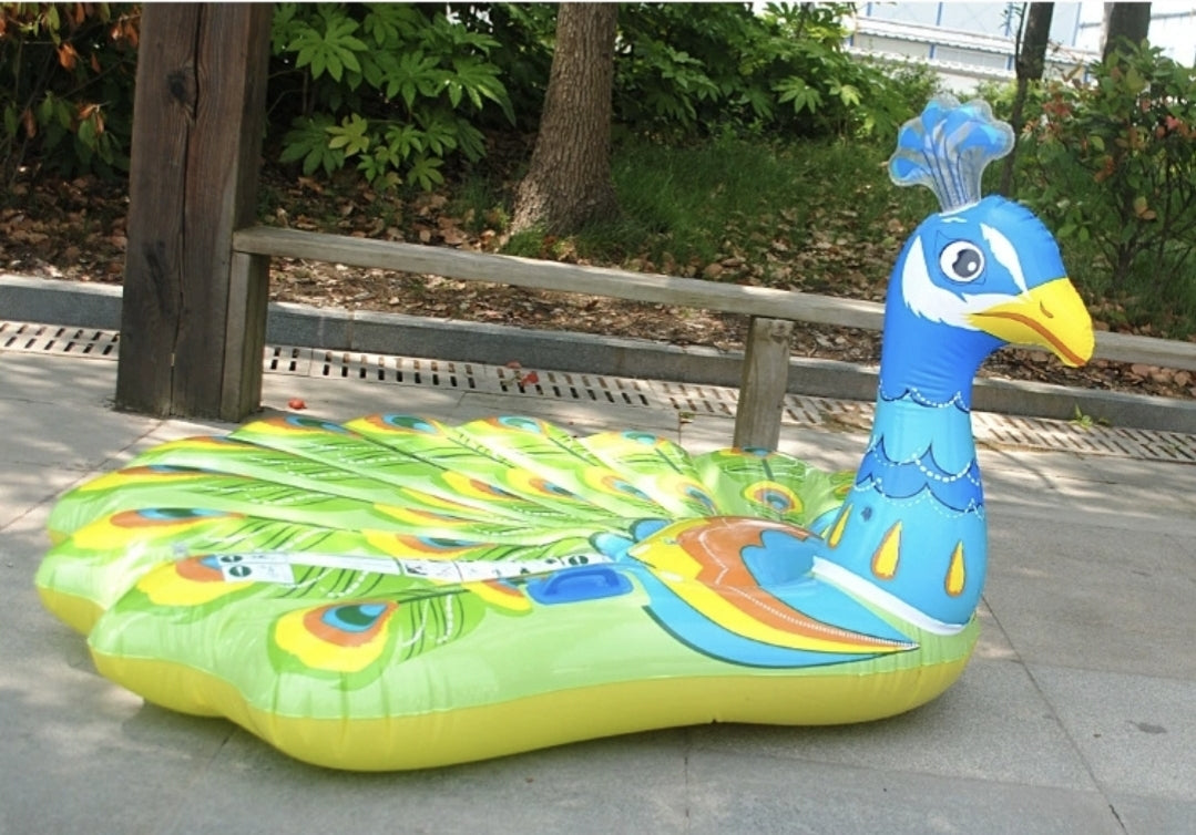 Peafowl pool float 193x93cm