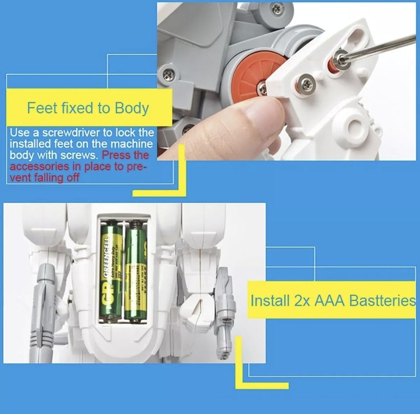 Assembly Robot Toy Stem Block Toy Solar Power