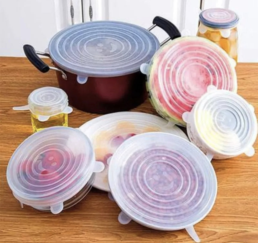6pcs Stretch Silicone Fresh Cover Suitable For Food Storage