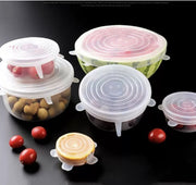 6pcs Stretch Silicone Fresh Cover Suitable For Food Storage