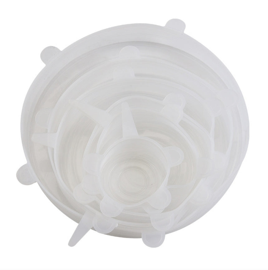 6pcs Stretch Silicone Fresh Cover Suitable For Food Storage