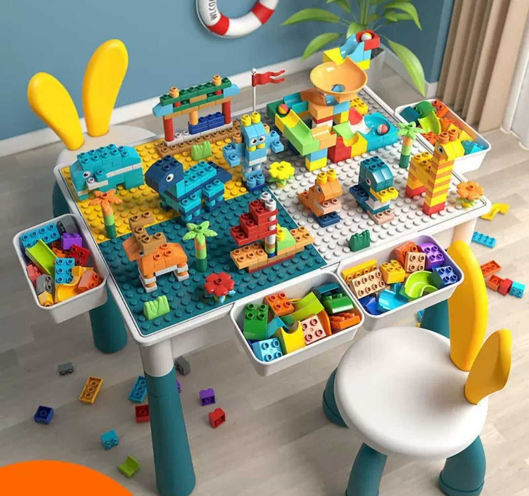 Kids Multi-Functional Block Table Set 190pcs
