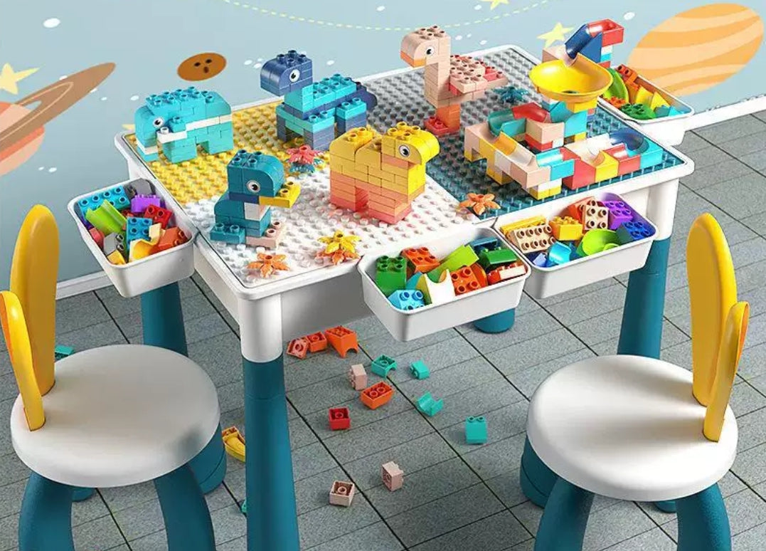Kids Multi-Functional Block Table Set 190pcs