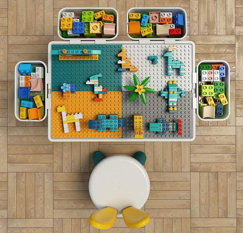 Kids Multi-Functional Block Table Set 190pcs