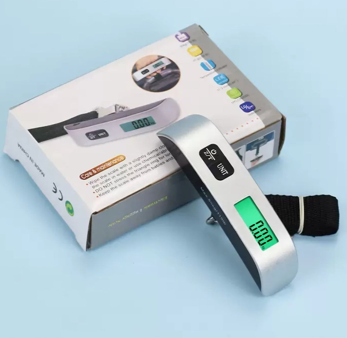 Digital Luggage Scale with Backlit LCD Display