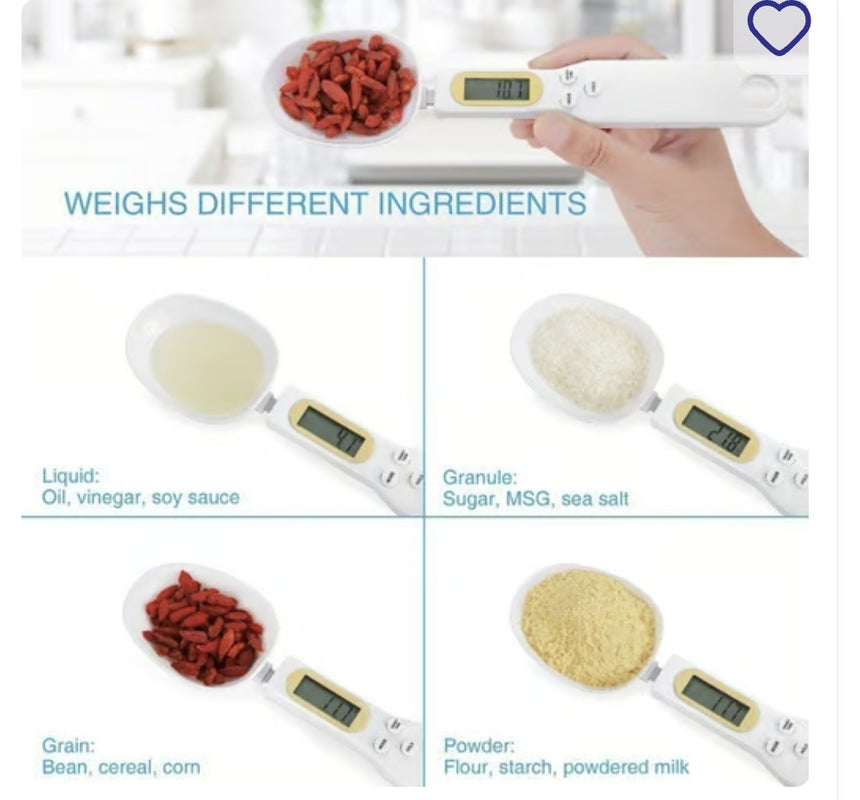 Portable 500g/0.1g Kitchen Measuring Spoons Electronic Spoon Weight Food LCD Display Food Scale