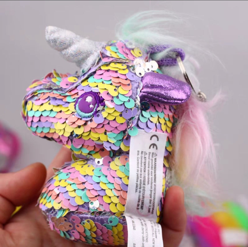 Smiggle Fluffy | Keychain | Sequin | Unicorn