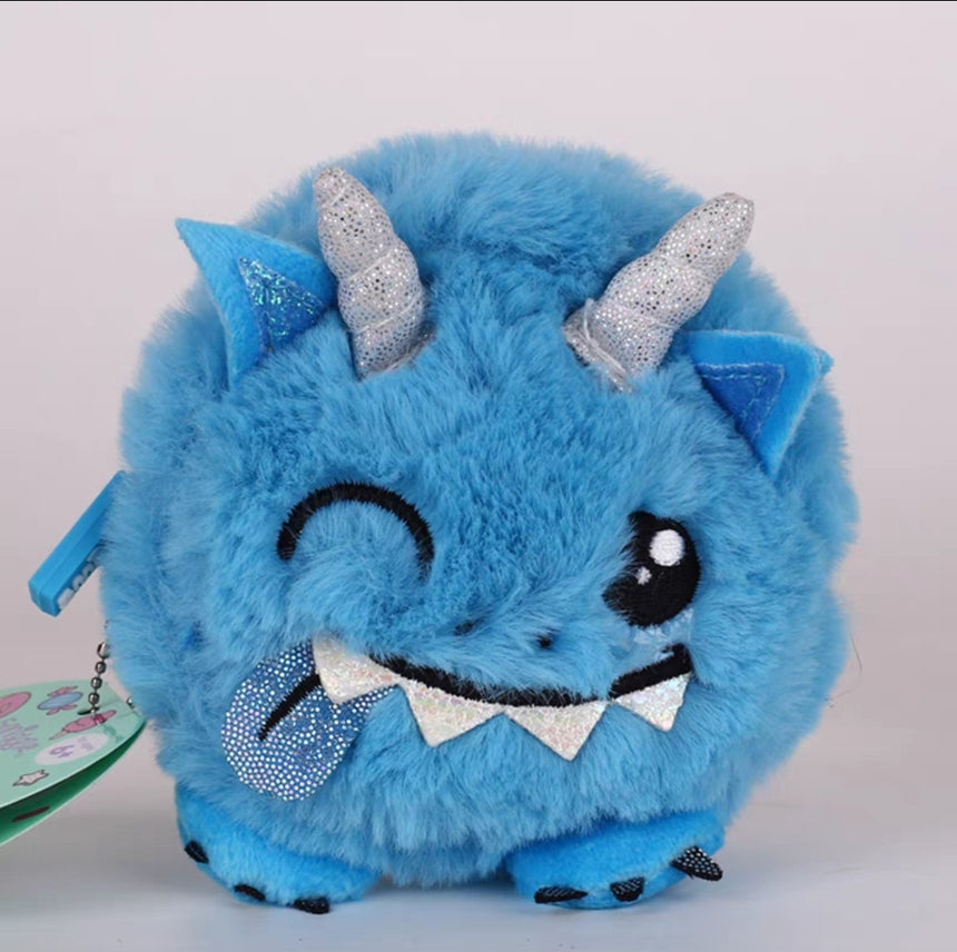 Smiggle Fluffy | Keychain | Bag Charm | Blue Monster