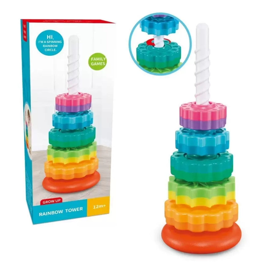 Rainbow Tower Stacker | Education Kids Brain Toys | 0+