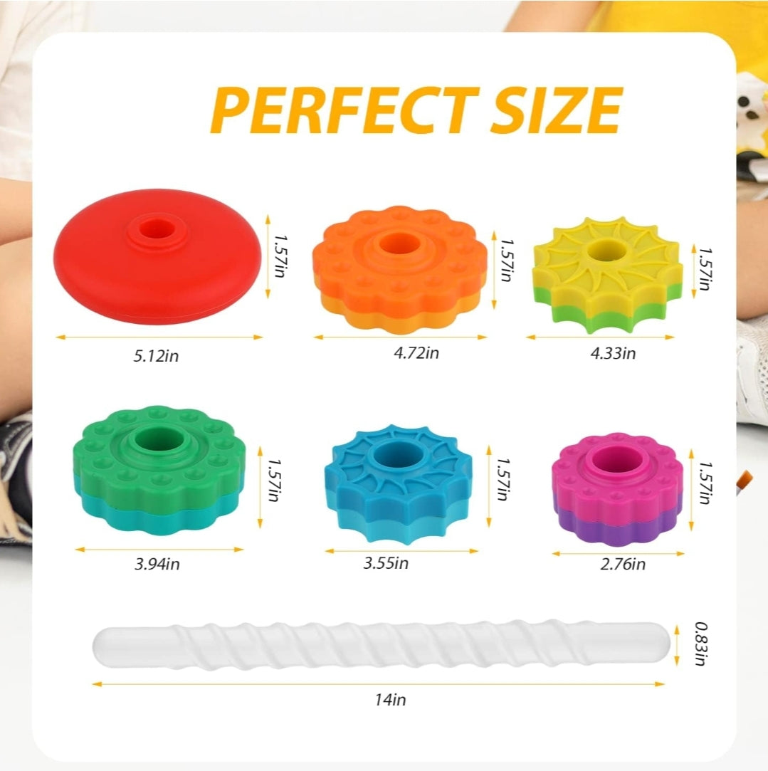 Rainbow Tower Stacker | Education Kids Brain Toys | 0+