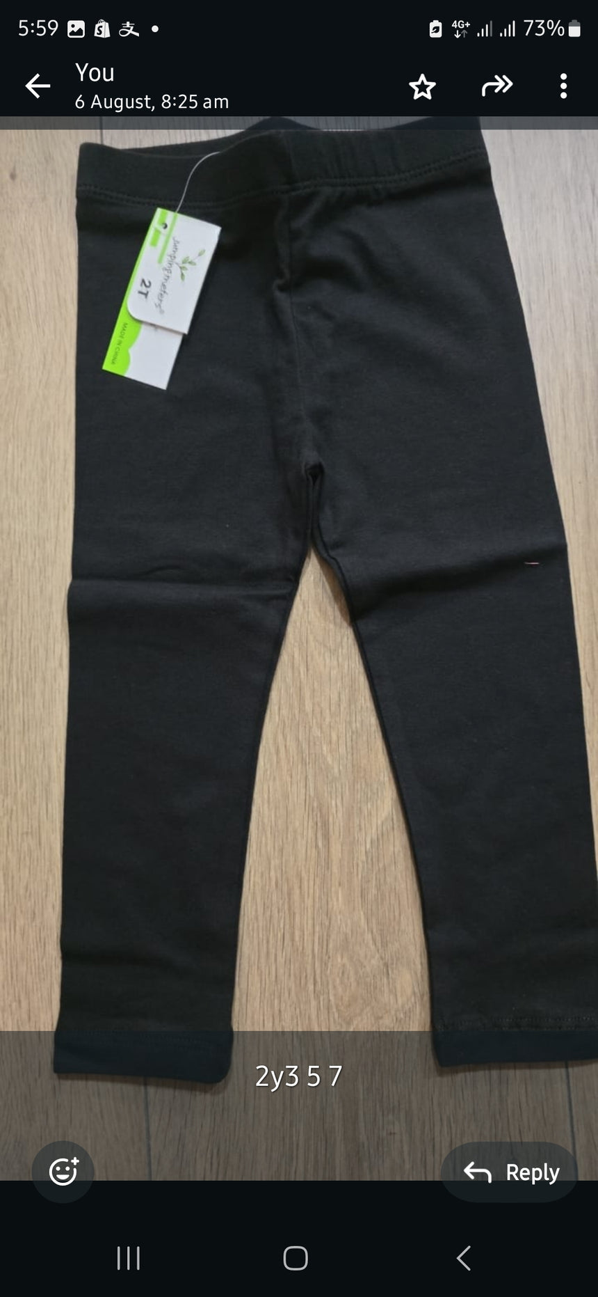 100% Cotton Stretch Leggings for Girls | 2–7Y