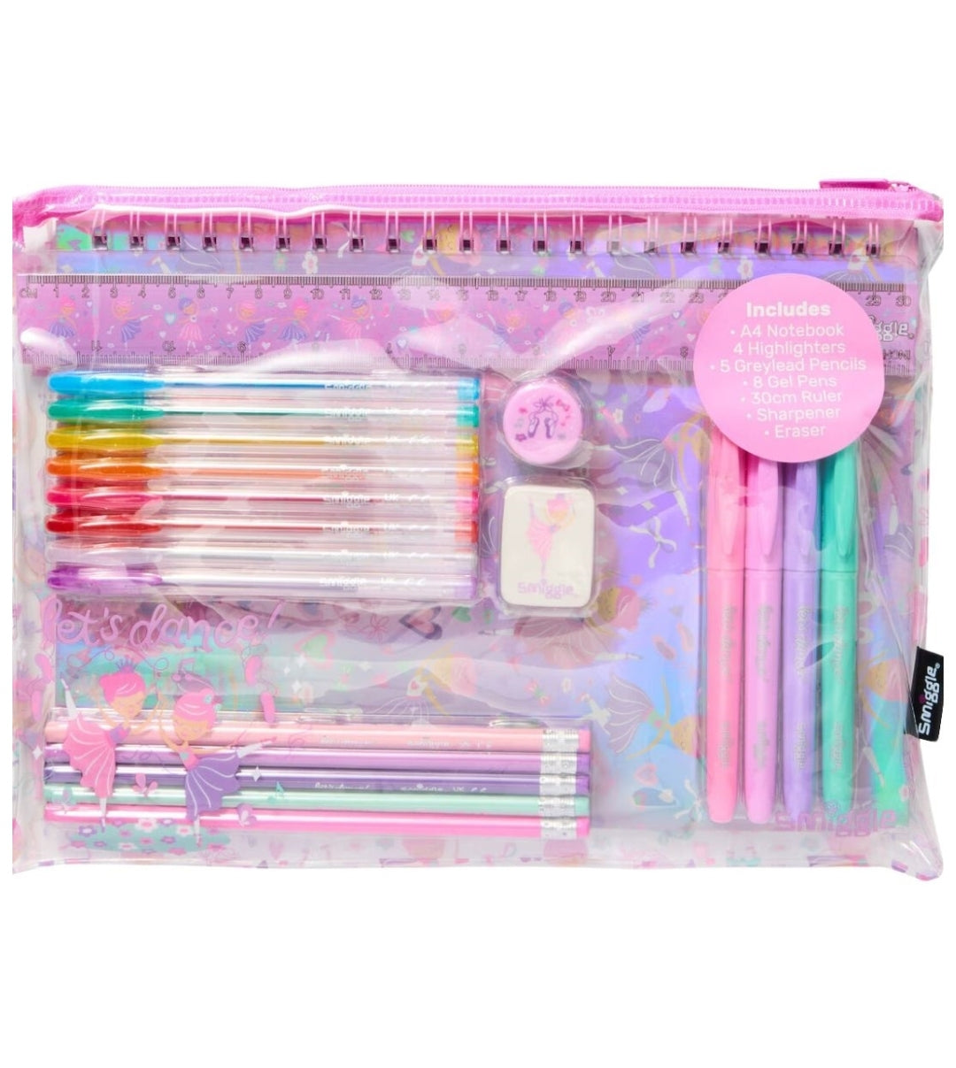 Smiggle Dance Stationery Set A4