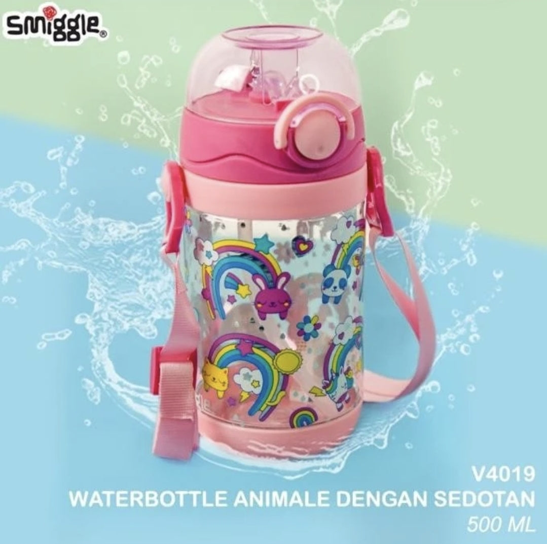 Smiggle Water Bottle Rainbow 500ml