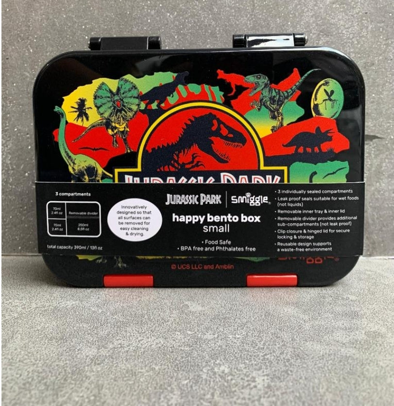 Smiggle Lunch Box - Jurassic Park | Dinosaur | 21x15x4.5